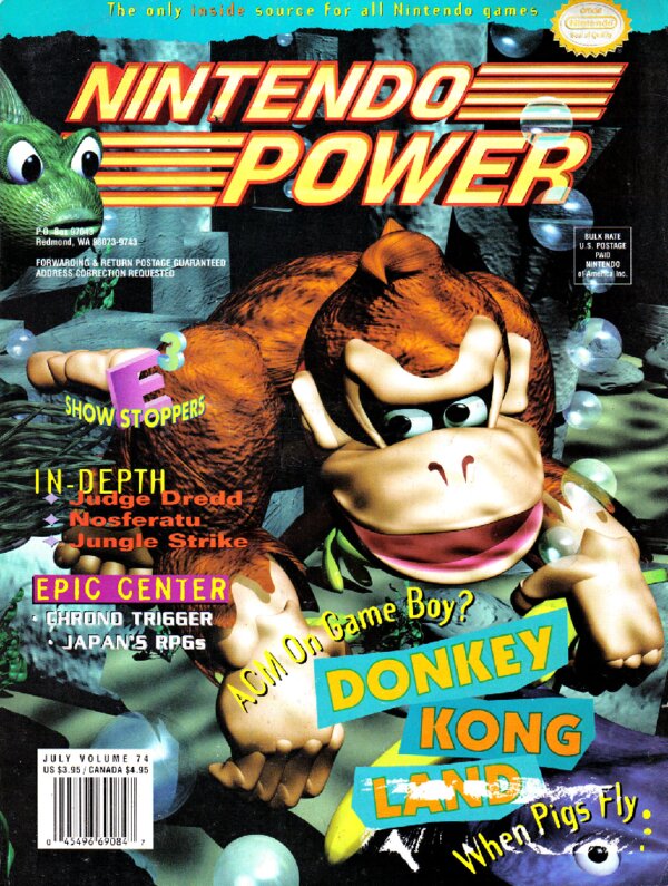 Nintendo Power Issue 074 (July 1995) cover